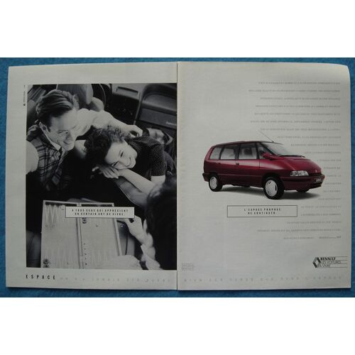 Publicité Papier - Voiture Renault Espace De 1992