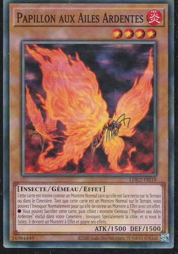 Carte Yu-Gi-Oh - Papillon Aux Ailes Ardentes - Ldk2-Frj18