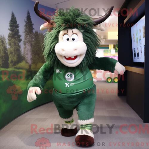 Costume Mascotte Redbrokoly De Dragon Rouille Habillé D Un Col Roulé Et De Pinces À Chaussures