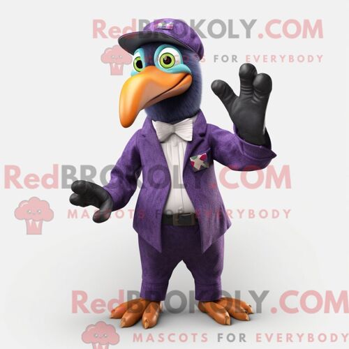 Personnage De Costume De Mascotte Redbrokoly De Ballons En Forme De Coeur Marron Habillé Avec Un Jean Boyfriend Et Des Pinces À Chaussures