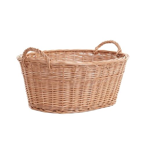 Corbeille,Panier à Linge Ovale en Osier Naturel