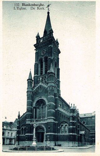 Carte Postale Ancienne, Belgique, Blankenberghe, L'église