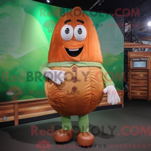 Costume Mascotte Redbrokoly Para Commando Vert Citron Habillé Avec Un T-Shirt Et Des Cravates