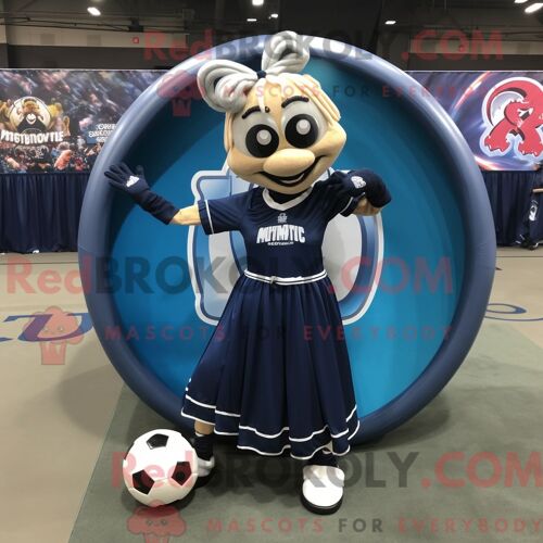 Mascotte Redbrokoly De Boule De Pétanque Jaune Costume De Personnage Habillé Avec Un Jegging Et Des Bagues