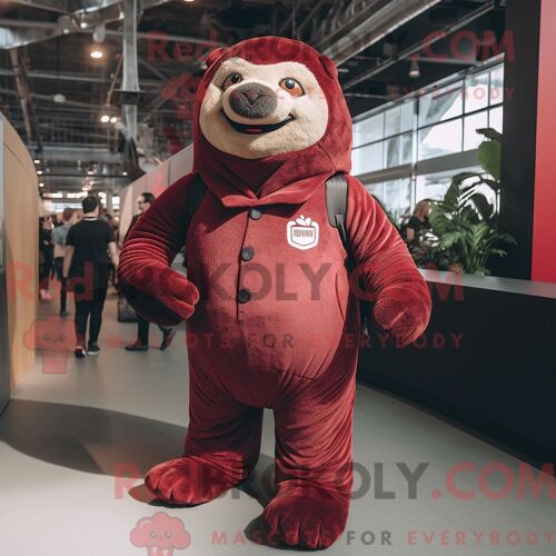 Costume Mascotte Redbrokoly D Okapi Noir Personnage Habillé Avec Un Jean Évasé Et Des Châles