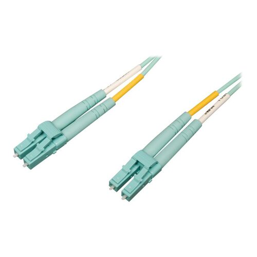 Eaton Tripp Lite Series 10Gb/40Gb/100Gb Duplex Multimode 50/125 OM4 LSZH Fiber Patch Cable (LC/LC), Aqua, 1M (3.3 ft.) - Cordon de raccordement - LC multi-mode (M) pour LC multi-mode (M) - 1 m -...