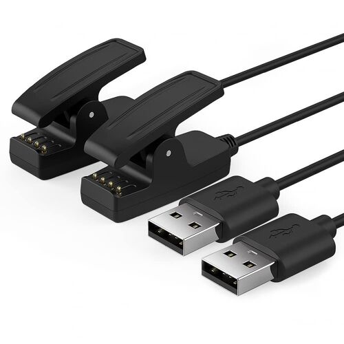 [2 Pièces Chargeur Compatible Avec Garmin Lily, Forerunner 35 35j 230 235 630 645 Music 735xt, Approach G10 S20, Vivomove Hr, Foreathlete 35j - Câble De Charge 100cm - Gps Montres Accessoires