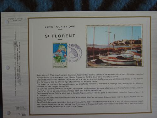 Feuillet Philatélique Cef 272s, N° 90 Soie - Série Touristique : Saint Florent