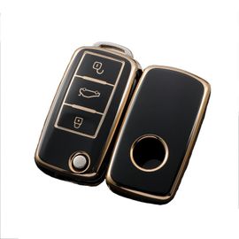Housse De Clé De Voiture Pour Sagitar/Bora/Cc/Magotan/Polo/Tanyue/Tuyue/Passat Le Noir