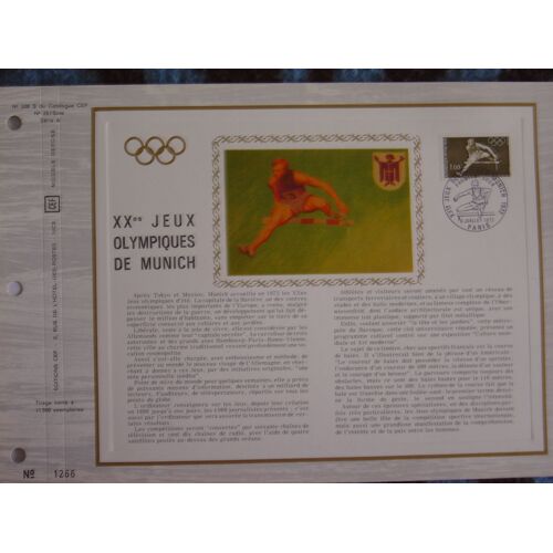 Feuillets Philateliques Soie Cef N° 22 Et 23 - Jeux Olympiques De Munich
