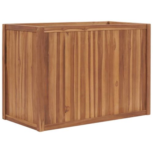Vidaxl Lit Surélevé 100x50x70 Cm Bois De Teck Solide