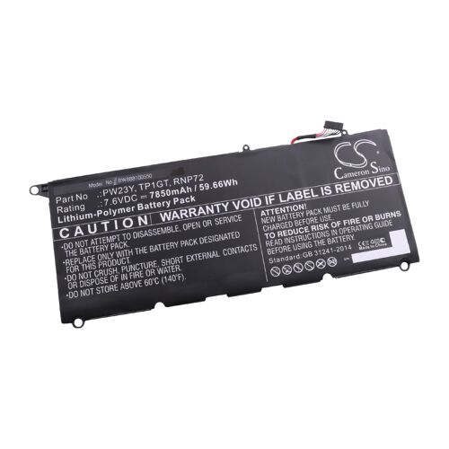vhbw batterie compatible avec Dell XPS 13-9360-D3601S, 13-9360-D3605TS, 13-9360-D3609G, 13-9360-D3609S laptop (7850mAh, 7,6V, Li-Polymère)