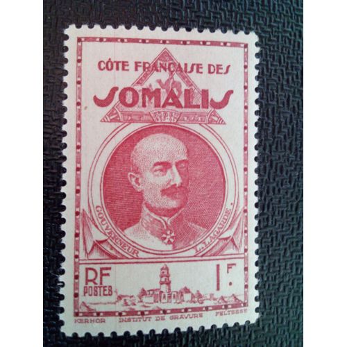 Timbre Côte Des Somalis - Protectorat Français Yt 162 Léonce Lagarde (1860-1936) 1938 ( 200804 )