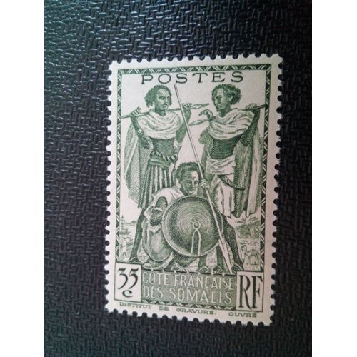 Timbre Côte Des Somalis - Protectorat Français Yt 157 Guerriers 1938 ( 200804 )