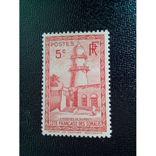 Timbre Côte Des Somalis - Protectorat Français Yt 151 Mosquée De Djibouti 1938 ( 200804 )