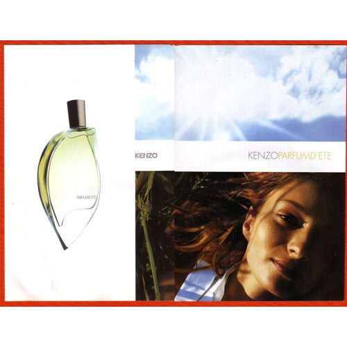 Publicité Papier - Parfum "D'été" De Kenzo De 2002, Katy Braitmann Mannequin
