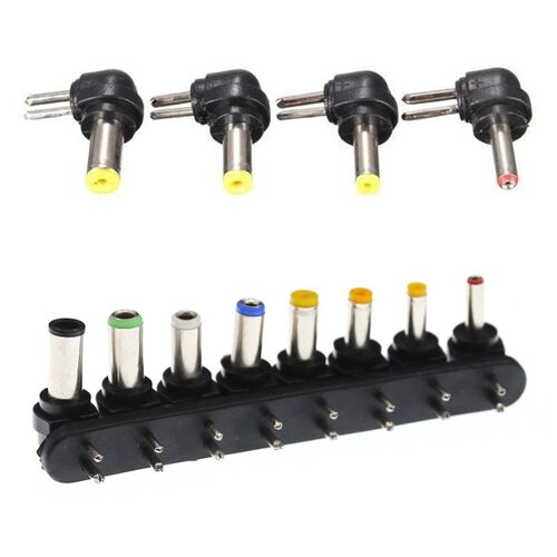 Pour PC Portable Ordinateur Portable 1 Ensemble 8 pièces adaptateur pour chargeur PC portable Pointe 1 Ensemble 8 pièces Universel AC DC Power Adapter Plug chargeur Conseils
