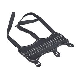 Arc Et Flèche Équipement Tir À L'arc Fournitures En Cuir Bras Gardes De Protection Noir