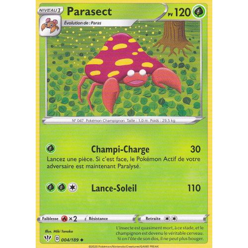 Carte Pokemon - Parasect - 4/189 - Épée Et Bouclier 3 Ténèbres Embrasées