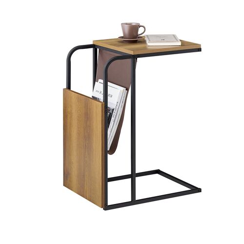 Sobuy Table D'appoint Bout De Canapé En Forme C Table Basse À Thé Meuble De Salon Vintage, Structure En Métal, 36 X 50 X 65 Cm, Fbt140-Pf