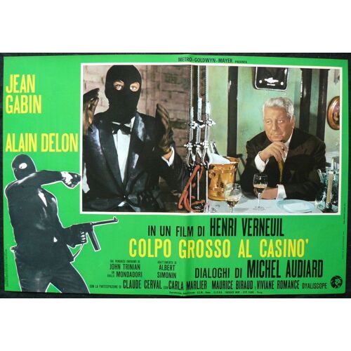 Jean Gabin * Melodie En Sous Sol * Henri Verneuil - 1963 - 45*66 Cm * Affiche De Cinéma Italienne * Original Movie Poster * Jean Gabin ; Alain Delon ; Viviane Romance * Dialogue Michel Audiard
