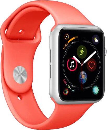 Pack De 2 Bracelets Silicone Icon Pour Apple Watch 38-40-41mm S/M +M/L Corail Puro