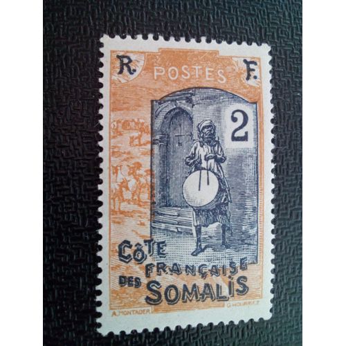 Timbre Côte Des Somalis - Protectorat Français Yt 84 Le Batteur , 1915 ( 200804 )