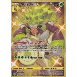 Carte Pokemon - Gorythmic -197/189 - Gold - Secrète-Rare - Épée Et Bouclier 3 Ténèbres Embrasées