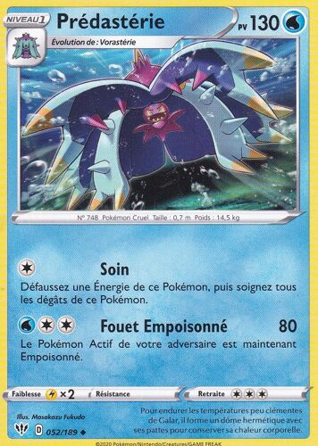 Carte Pokemon - Predasterie - 52/189 - Epée Et Bouclier 3 Ténèbres Embrasées