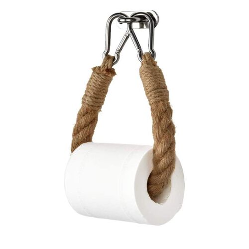 Porte-rouleau en corde de chanvre, porte-rouleau créatif, perforateur, rangement du papier toilette, Support de papier toilette, vente en gros et livraison directe #4