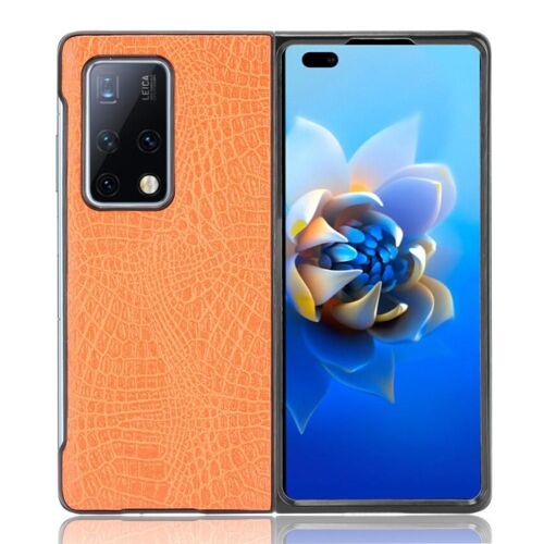 Classique Élégant Étui Pour Huawei Mate X2 Mode Classique D'alligator Anti Éraflure Housse De Protection Compatibilité - Couleur Orange