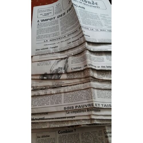Lot De 11 Revues Le Monde Dossiers Et Documents 1982-3