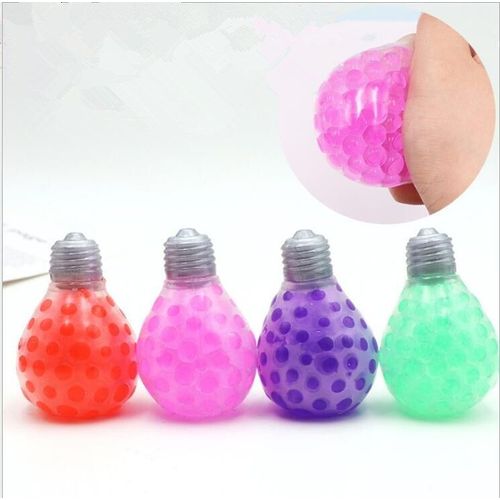 1 Pièces Pression De Libération 6cm Stress Ampoule Balle Nouveauté Presser Main Poignet Exercice Arrêter Le Stress Pour Les Enfants Adultes Balle En Caoutchouc