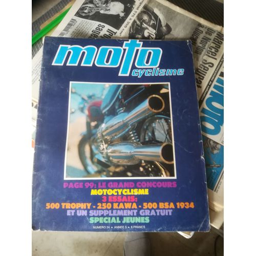 Motocyclisme 24 De 1971 Combes,Triumph 500 Trophy T100c,Kawasaki 250,Bsa 500 J34.11,Moto Guzzi 50 Super