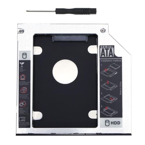 Aluminium universel 2nd HDD Caddy 9.5mm SATA 3.0 indicateur LED pour 2.5 pouces 7mm 9mm HDD boîtier ssd boîtier pour ordinateur portable cd-rom