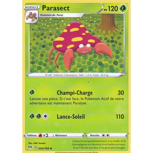 Carte Pokemon - Parasect - 4/189 - Épée Et Bouclier 3 Ténèbres Embrasées