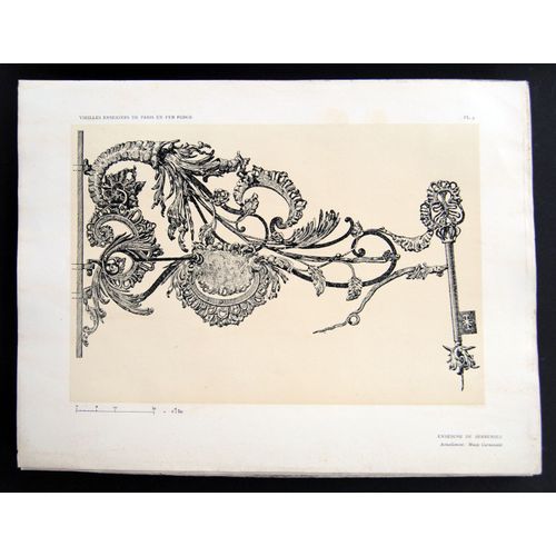Vieilles Enseignes De Paris En Fer Forgé : Enseigne De Serrurier - Bailly P.F .- 1925