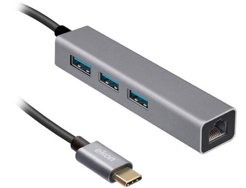 Hub USB -C avec 3 ports USB-A + RJ45