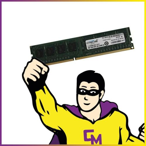 8Go RAM DDR3 Crucial CT102464BA160B.C16FER DIMM PC3-12800U 1600Mhz 240-Pin CL11