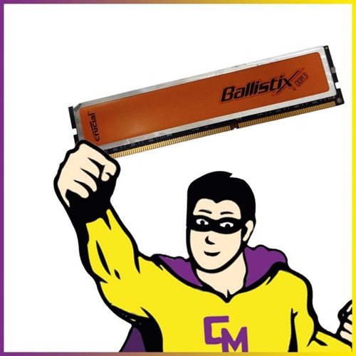 2Go RAM DDR3 Crucial Ballistix BL25664BN1608.E16F43 DIMM PC3-12800U 1600Mhz