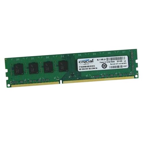 8Go RAM Crucial CT102464BD160B.M16FED PC3L-12800U 1600Mhz DDR3 240Pin 1.35v CL11