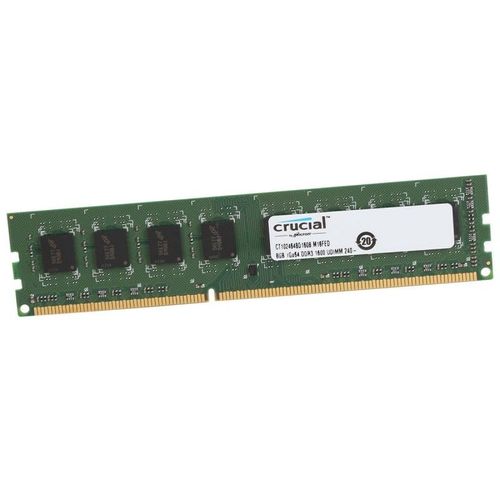 8Go RAM Crucial CT102464BD160B.C16FPD 240Pin DDR3 PC3L-12800U 2Rx8 1.35v CL11