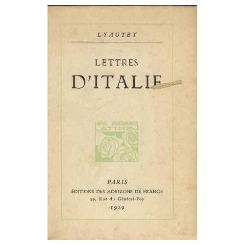 Lettres D'italie