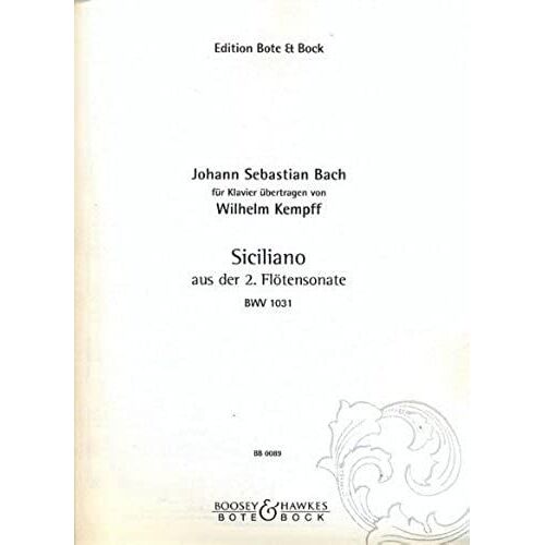 Siciliano Bwv 1031 / Recueil