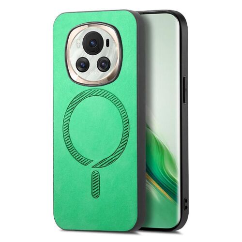 Flip Étui Pour Honor Magic 6 Chargement Sans Fil Léger Montures De Voiture Magsafe Slim - Vert