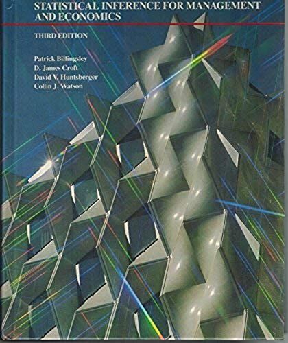 Statistical Inference For Management And Economics