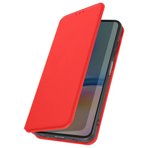Étui pour Galaxy A05s Porte-carte Support Vidéo Clapet Magnétique Rouge