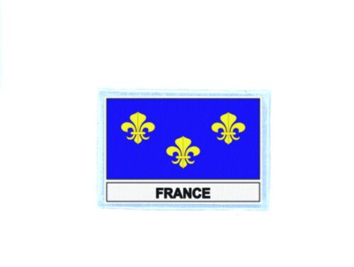 Ecusson Patch Badge Imprime Drapeau Fleur De Lys Roi De France