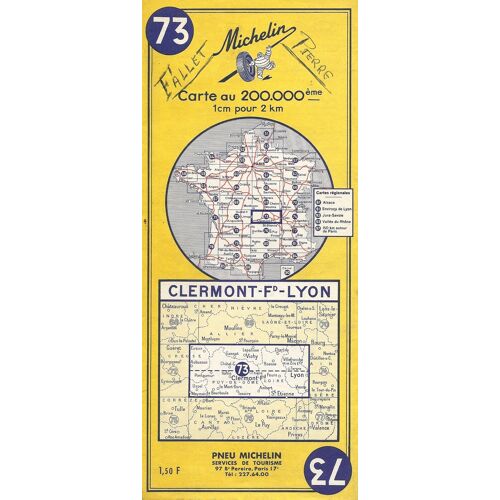 Carte N 73 Clermont-Fd-Lyon 200 000