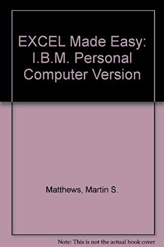 Excel 3 Made Easy, Ibm Pc Version
